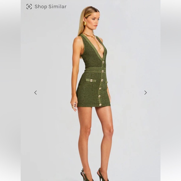 Retrofête Green Ellison Rob Knit Mini Dress - Picture 2 of 9